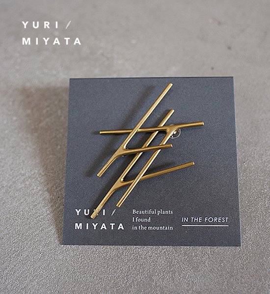 YURI/MIYATAۥߥ䥿  Brooch Branch/Split Brass 