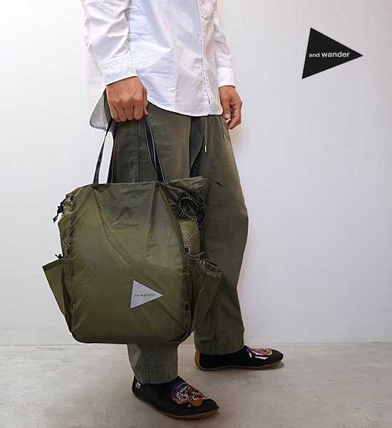 【and wander】アンドワンダー sil tote bag 