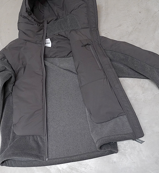 and wander アンドワンダー top fleece jacket Yosemite ヨセミテ 通販 