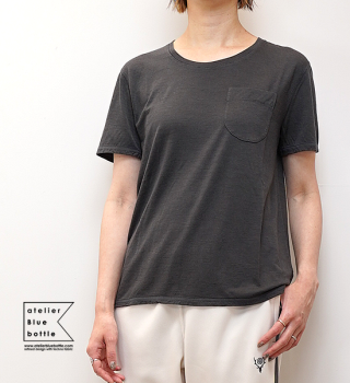 ご注意ください アトリエブルーボトHiker's T-shirt 8sleeveエボニーブルー