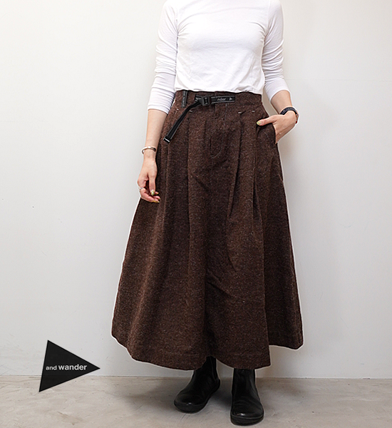 30%off and wanderۥɥ women's wool twill skirt 