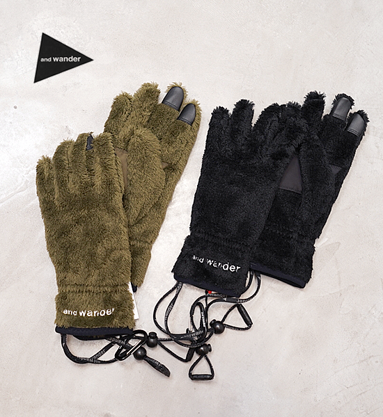 【and wander】アンドワンダー high loft fleece glove ”2Color”