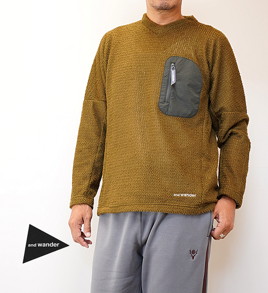 【and wander】アンドワンダー men's alpha direct pullover 