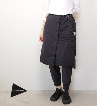 【and wander】アンドワンダー women's top fleecel skirt 
