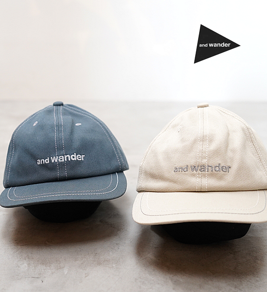 キャップand wander/アンドワンダー cotton twill cap キャップ