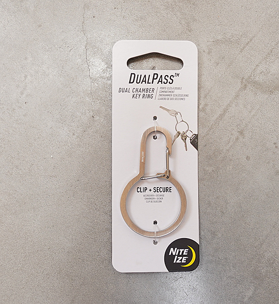 NITE IZEۥʥȥ Dualpass Key Ring Stainless 