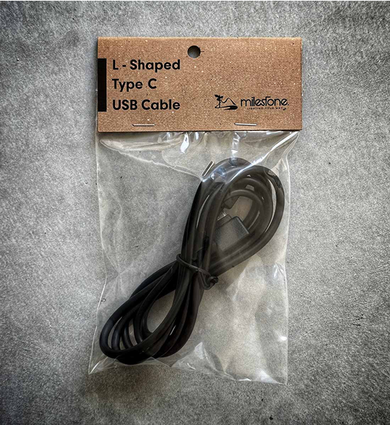 【milestone】マイルストーン L-Shaped Type-C USB Cable ※ネコポス可