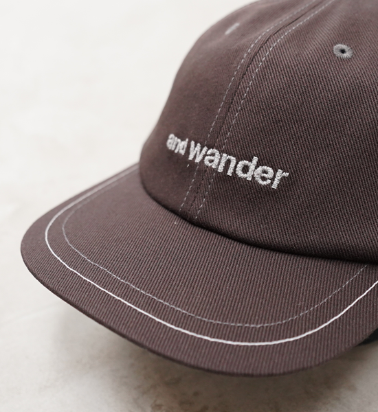 and wander/アンドワンダー cotton twill cap キャップ帽子 - キャップ