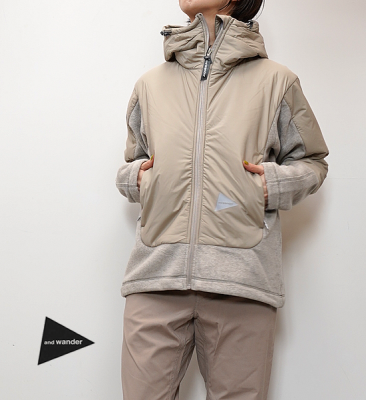 【and wander】アンドワンダー women's top fleece jacket 