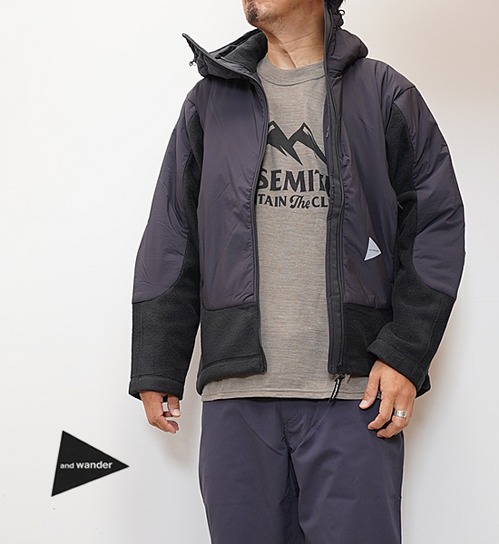 and wander アンドワンダー top fleece jacket Yosemite ヨセミテ 通販