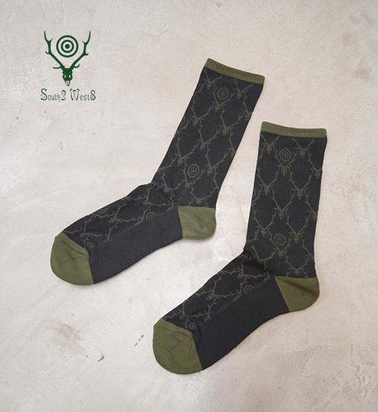 South2 West8ۥġȥ Socks-Cotton Jq./Skull&Target 