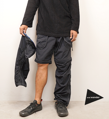 and wanderۥɥ men's NY taffeta hiker 2way pants 