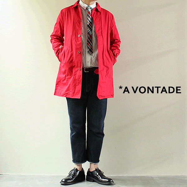 【A VONTADE】 アボンタージ SPRING COAT　RED - and wander A VONTADE KLATTERMUSEN  patagonia WILD THINGS GRAMICCI ENTRY SG NEW ERA yosemite ヨセミテ 通販 販売