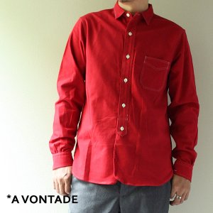 【A VONTADE】 アボンタージ　Classic Engineer Shirts Red