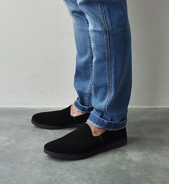 hobo ホーボー Cow Suede Leather Slip-on Shoes スリッポンシューズ ...