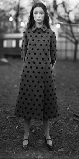 1997 MIU MIU Olive Green Polkadots Wool Coat - DESPERATE 1997 MIU MIU Olive Green Polkadots Wool Coat - DESPERATE