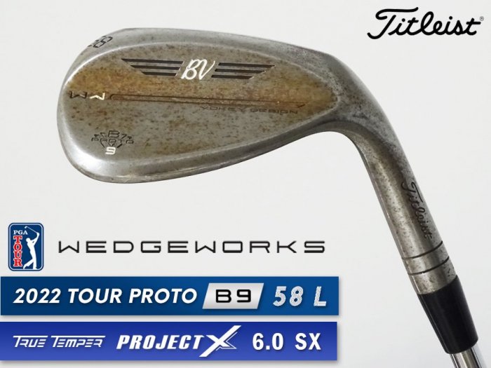 8.0-8.5 ʡʡTitleist VOKEY WEDGE WORKS PROTOTYPE B9 å 58 L xx14T ĥꥢ PROJECT X 6.0