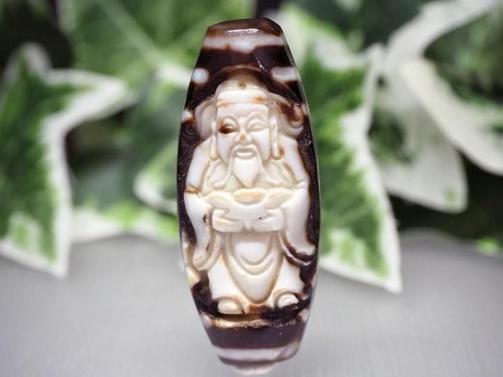 天然石　天珠　四眼天珠　手彫り　福禄寿　ブレスレット 楽天市場】四眼天珠 ブレスレットの通販