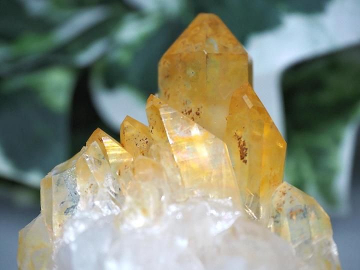 ゴールデンヒーラーソラリス水晶クラスター天然石レインボーオーラ