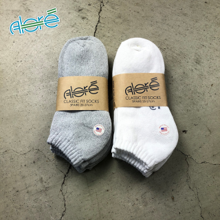 【Alore/アローレ】 Made in U.S.A.  3pcs short socks [2カラー×2サイズ]