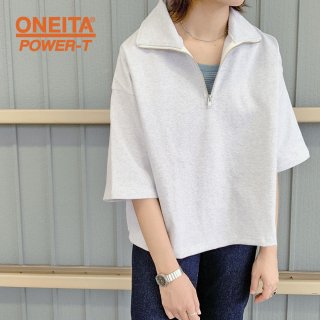 <img class='new_mark_img1' src='https://img.shop-pro.jp/img/new/icons24.gif' style='border:none;display:inline;margin:0px;padding:0px;width:auto;' />70% off 【ONEITA POWER-T/オニータ パワーティー】 2020's TYPE super heavy weight Zip Stand collar S/S (lady's)