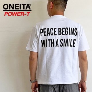 【ONEITA POWER-T/オニータ パワーティー】 Black Print 2 Tee (Organic Cotton Blend)