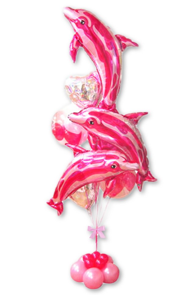バルーン ピンクドルフィンブーケ バルーン B Style ビースタイル 大阪のおしゃれなバルーンショップ オーダーメイドギフト パーティー