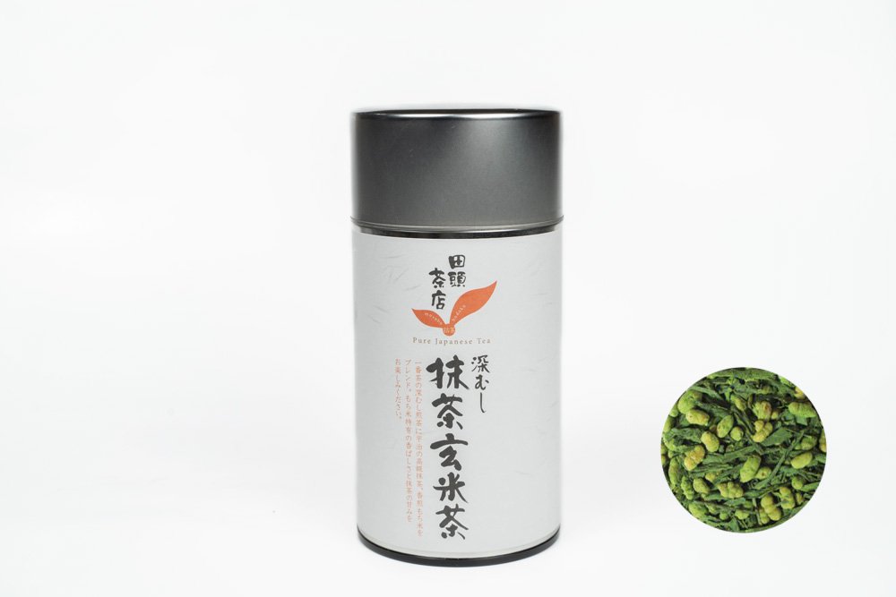 抹茶玄米茶 150g（茶葉缶入り） - 深蒸し茶や日本茶の通販・お取り寄せ