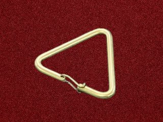 オリジナルキーホルダー #007 三角カラビナ　真鍮無垢