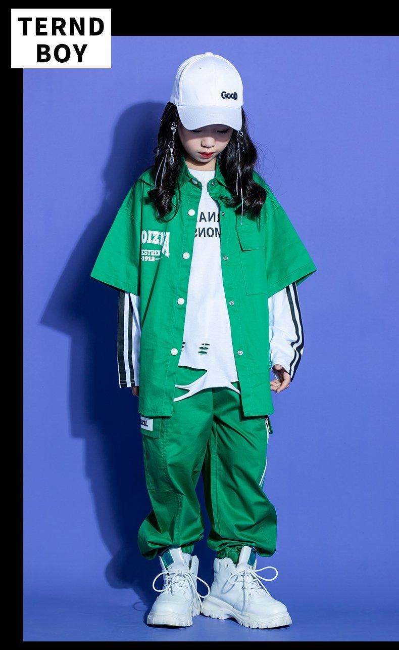 キッズダンス衣装 ヒップホップ ファッション セットアップ ダンス衣装