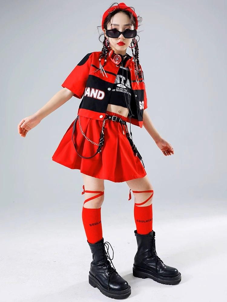 ヒップホップ衣装 ダンス衣装 キッズ セットアップ K-POP 韓国