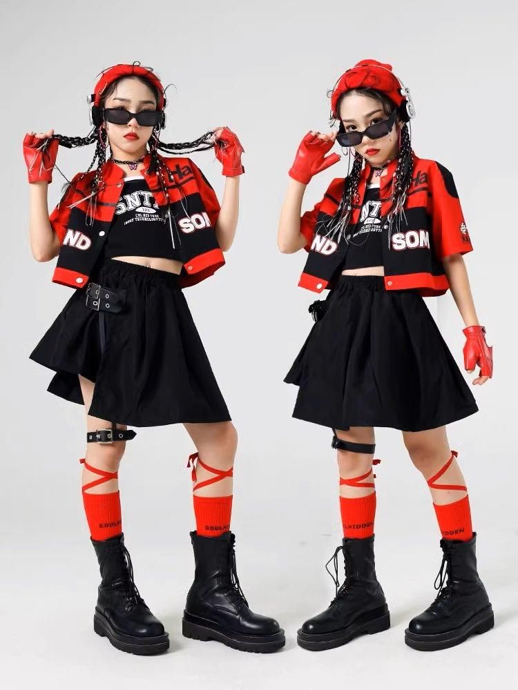 ヒップホップ衣装 ダンス衣装 キッズ セットアップ K-POP 韓国