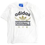 【adidas Originals】トレフォイルロゴ Tシャツ  (130-160cm) WH/GD