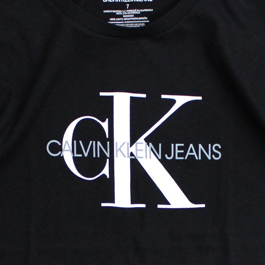 【Calvin Klein】CK ロゴ半袖Tシャツ (110-150cm) BK - 【 ベビー・キッズ・子供服&出産祝い  】JORDAN/NIKE/NEW ERA/adidas/Ralph  Lauren/ジョーダン/ナイキニューエラ/ラルフローレン/アディダス/ダンス/-NY KIDS