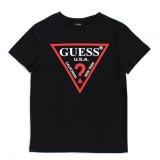 【GUESS】ロゴ半袖Tシャツ (100-120cm) BK