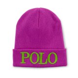<img class='new_mark_img1' src='https://img.shop-pro.jp/img/new/icons21.gif' style='border:none;display:inline;margin:0px;padding:0px;width:auto;' />30%OFF【RALPH LAUREN】POLO ニットキャップ  (内径43-53cm) PUR