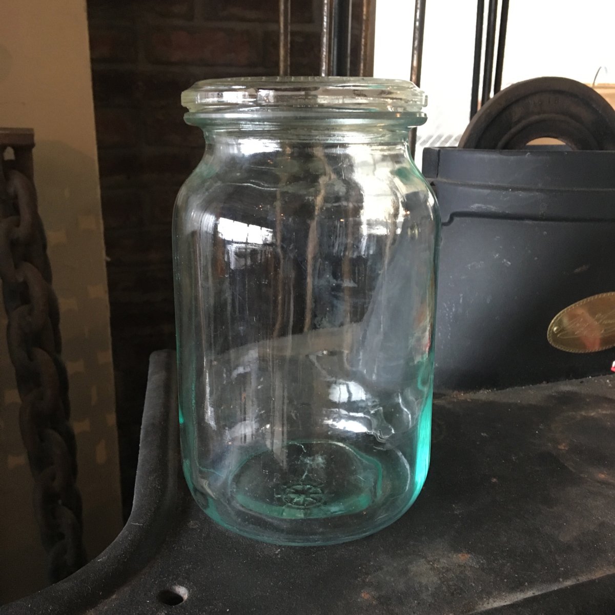 ドイツアンティーク ガラス瓶 キャニスター 保存容器 メイソン