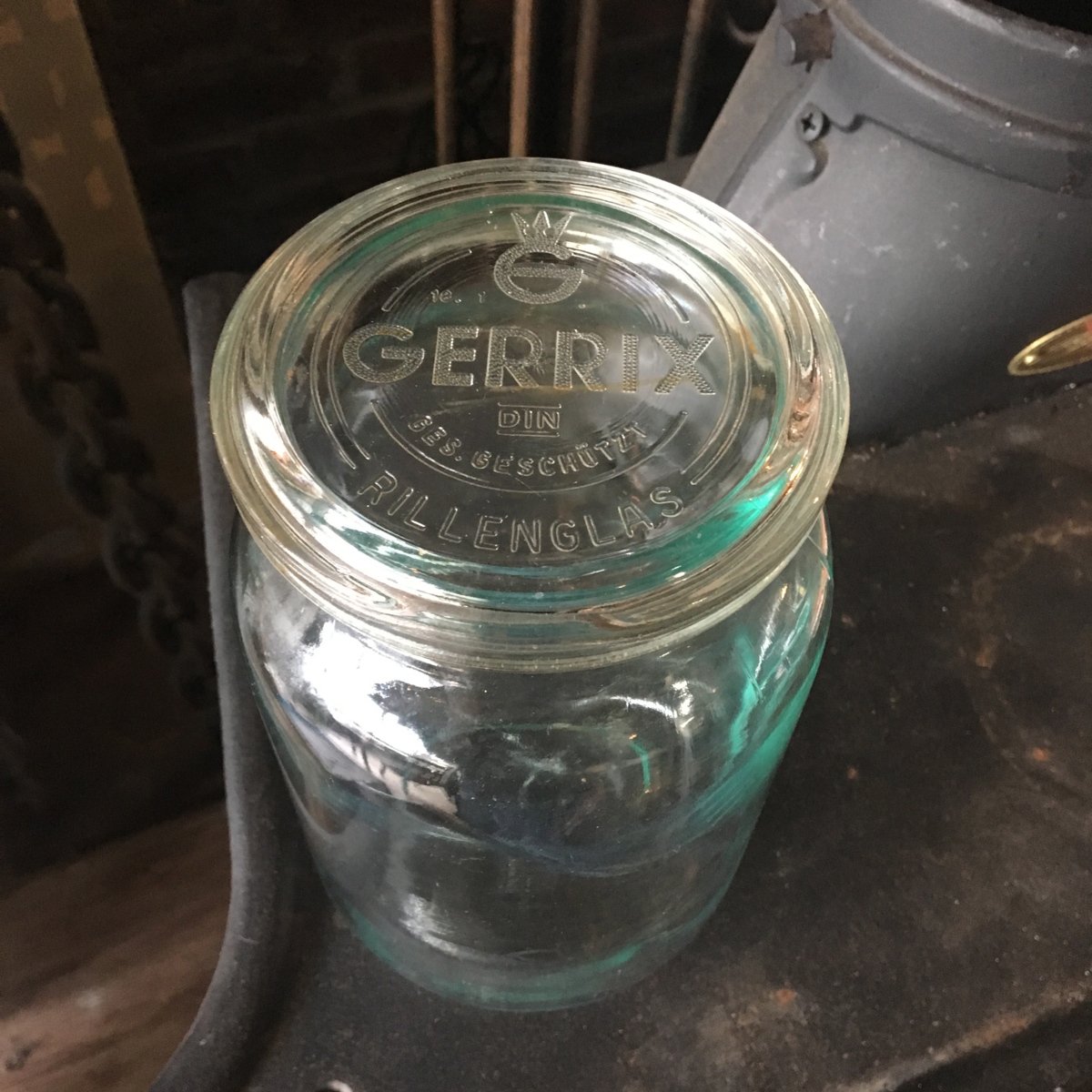 ドイツアンティーク ガラス瓶 キャニスター 保存容器 メイソン