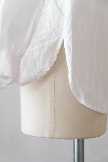 Gauze# ]ガーゼ ダブルフリルカラーアンティークブラウス - tumugi