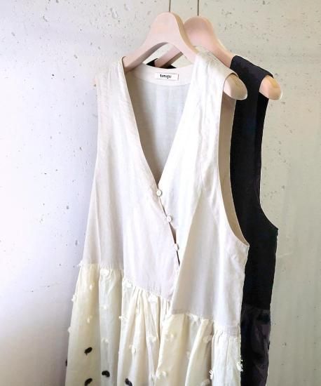 tumugu:】 パネルカットジャガード カシュクールワンピース - tumugi tumugu:】 パネルカットジャガード カシュクールワンピース - tumugi