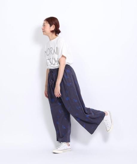 tumugu:カディコットン刺繍 パンツ - tumugi