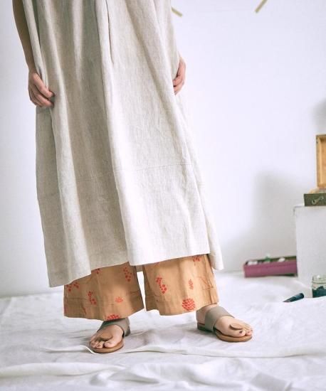 tumugu:カディコットン刺繍 パンツ - tumugi