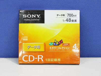 4CDQ80GX SONY データ用CD-R 1-48倍速 10mmケース 4枚【未開封品】 - プリンター、サーバー、セキュリティは「アールデバイス」