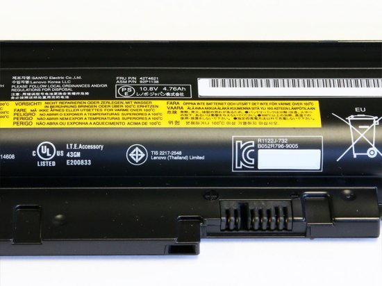 42T4621 Lenovo ThinkPad R500/R60/R60e等用 純正バッテリー【未使用品