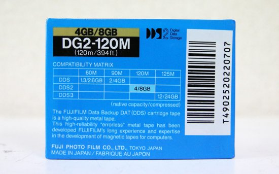 DG2-120M 富士フィルム DDSデータカートリッジ 4GB/8GB 4902520220707