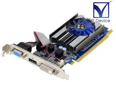 玄人志向 GeForce GT 710 D-Sub 15pin/HDMI/DVI-D PCIe 2.0 x16  GF-GT710-E1GB/LP【中古ビデオカード】 - プリンター、サーバー、セキュリティは「アールデバイス」