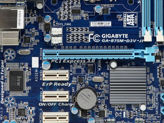GA-B75M-D3V-JP 1.0 GIGA-BYTE microATX マザーボード Intel B75 Express Chipset/ LGA1155【中古マザーボード】 - プリンター、サーバー、セキュリティは「アールデバイス」