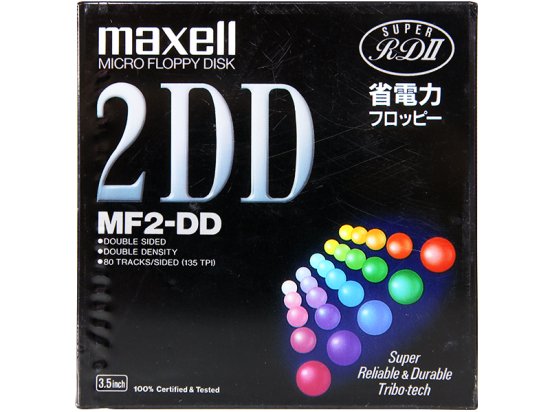 SUPER RDII MF2-DD.1P Maxell 3.5インチ 両面倍密度倍トラック 2DD