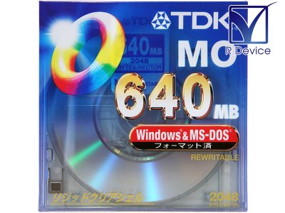 MO-R640DA TDK Corporation 640MB 3.5型 MOディスク Windows対応 フォーマット済 1枚【未開封品】 -  プリンター、サーバー、セキュリティは「アールデバイス」