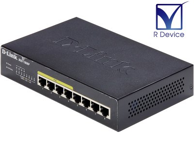 DGS-1008P /D1 D-Link Corporation 8ポート 10/100/1000BASE-T アンマネージドスイッチ【中古】 -  プリンター、サーバー、セキュリティは「アールデバイス」